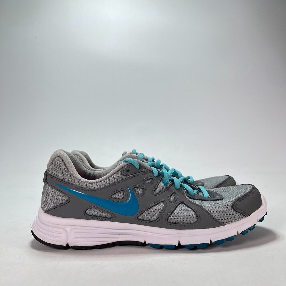 Nike Revolution 2 Gray Blue Running Shoes Sneakers 554900-006 Women's Size 8